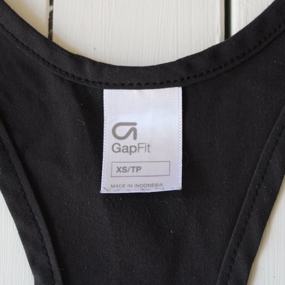 Black Lightweight Racer Back Running Tank, GAP - Picture 4 of 6